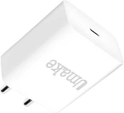 Umake 25 W Dash 4 A Wall Charger for Mobile(White)