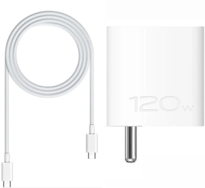 KGNCASE 120 W Supercharge 5 A Wall Charger for Mobile with Detachable Cable(White, Cable Included)