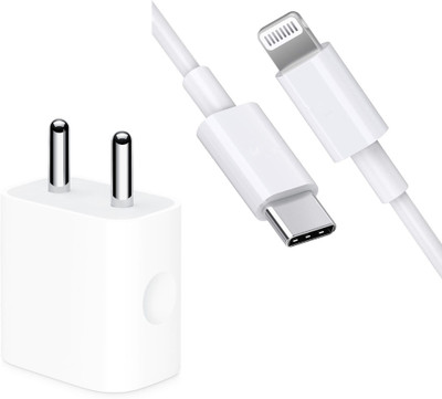 MAK 20 W Quick Charge 3 A Wall Charger for Mobile with Detachable Cable(White, Cable Included)