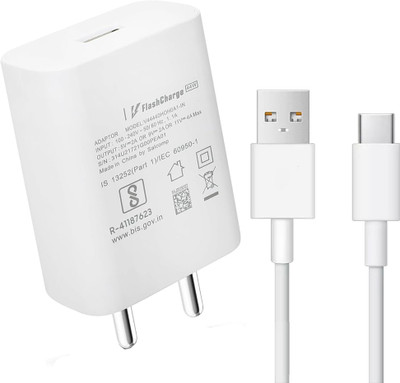 EYNK 44 W 4 A Wall Charger for Mobile with Detachable Cable(support FLASH Charge 2.0 only supported device, White, Cable Included)