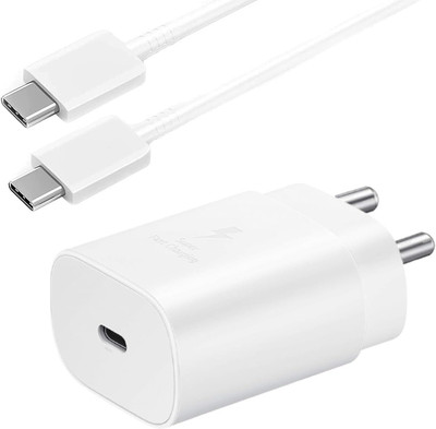 MGEdge 25 W Supercharge 4 A Wall Charger for Mobile with Detachable Cable(Superfast Charger Compatible for Samsung Galaxy F62 5G, Cable Included)