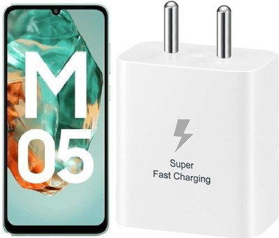 Prifakt 25 W Supercharge 3 A Wall Charger for Mobile(White, Superfast Charging Adapter For Galaxy M05)
