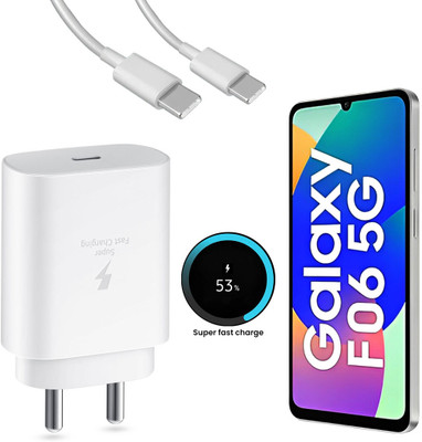 MAK 25 W Quick Charge 3.1 A Wall Charger for Mobile with Detachable Cable(White Superfast Charger Compatible for Samsung Galaxy F06 5g Charger Adapter)
