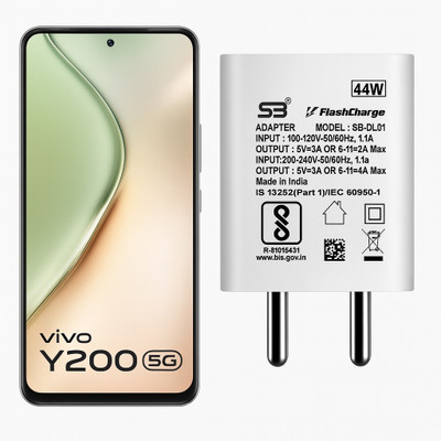 SB 44 W 4 A Wall Charger for Mobile with Detachable Cable(support FLASH 2.0 only supported device, White, Cable Included)