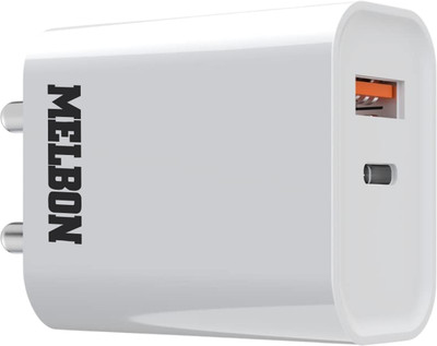 Melbon 25 W Quick Charge 2.5 A Wall Charger for Mobile with Detachable Cable(White)