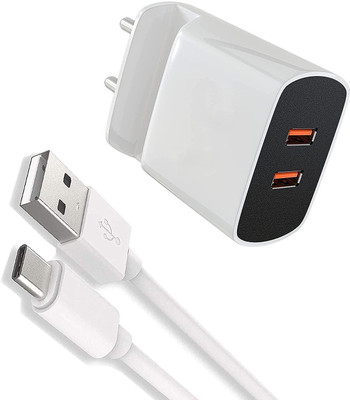 Tiagun 12 W 3.4 A Wall Charger for Mobile with Detachable Cable(White, Cable Included)
