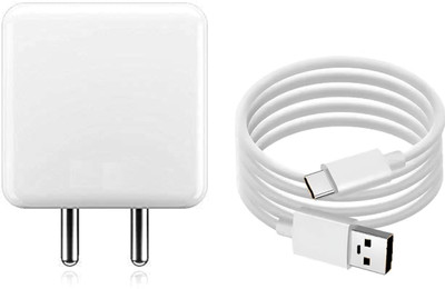 OPPO 80 W SuperVOOC 7.3 A Wall Charger for Mobile with Detachable Cable(White, Cable Included)