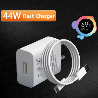 Kizzy 44 W Quick Charge 4.4 A Wall Charger for Mobile(Compatible with Vivo Z7 Pro/V23/V23e/V23 Pro/V25/V25e/V25 Pro, Cable Included)