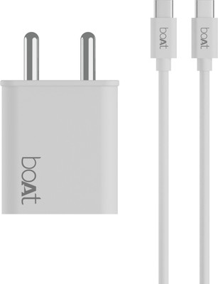 boAt 22.5 W Quick Charge 3 A Wall Charger for Mobile with Detachable Cable(White, Cable Included)