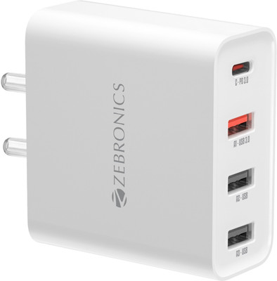 ZEBRONICS 45 W PPS 3 A Wall Charger for Mobile(White)