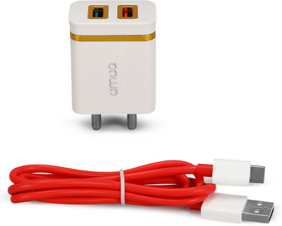 amaq 51.2 W Quick Charge 2.1 A Multi-pin Wall Charger for Mobile with Detachable Cable(White, Cable Included)
