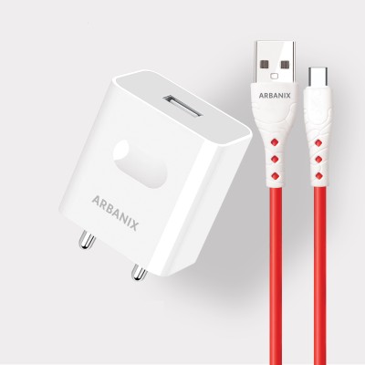 ARBANIX 15 W Quick Charge 5 A Wall Charger for Mobile with Detachable Cable(White, Cable Included)