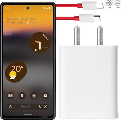 RoarX 20 W Quick Charge 3 A Wall Charger for Mobile with Detachable Cable(Red-White)
