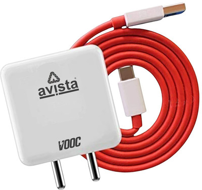 Avista 65 W VOOC 6 A Wall Charger for Mobile with Detachable Cable(White, Cable Included)