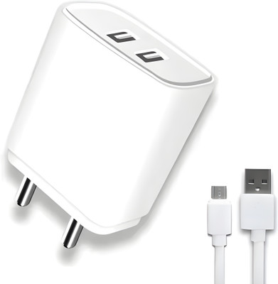 SP TEK 3.1 A Wall Charger for Mobile with Detachable Cable(White, Cable Included)