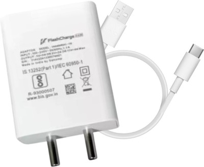 WEFIXALL 44 W Quick Charge 4 A Wall Charger for Mobile with Detachable Cable(White, Cable Included)