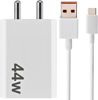 RoarX 44 W Quick Charge 4 A Wall Charger for Mobile with Detachable Cable(White, Cable Included)