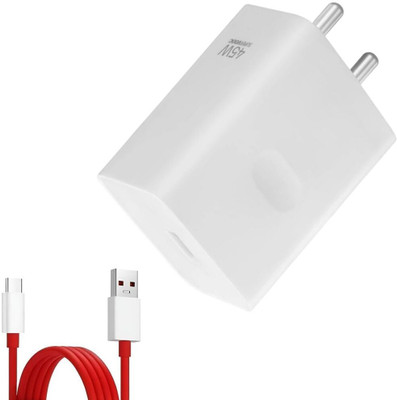 Avaxon 45 W SuperVOOC 5 A Wall Charger for Mobile with Detachable Cable(Compatible for OnePlus Wall Charger Adapter USB Type C Cable, Red, Cable Included)