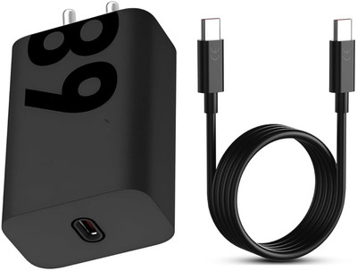 walta 68 W PD 1 A Wall Charger for Mobile with Detachable Cable(Black, Cable Included)
