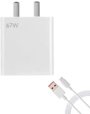 Avaxon 67 W SonicCharge 6 A Wall Charger for Mobile with Detachable Cable(Fast charger Compatible with Mi Note 12Pro | Note12 | A2+|A2X | Poco Series, White, Cable Included)