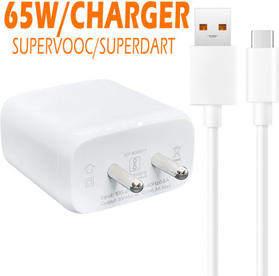 SUFO 65 W Qualcomm 3.0 Wall Charger for Mobile with Detachable Cable(White, Cable Included)
