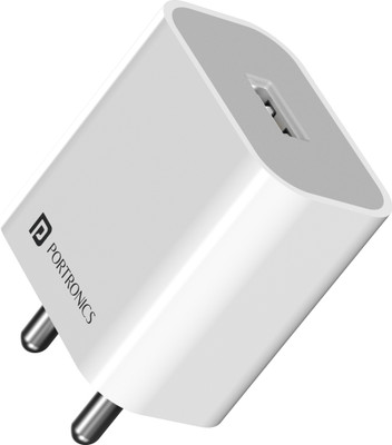 Portronics 12 W 2.4 A Wall Charger for Mobile(White)