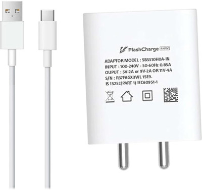 VOLTDIC 44 W Quick Charge 6.5 A Wall Charger for Mobile with Detachable Cable(White, Cable Included)