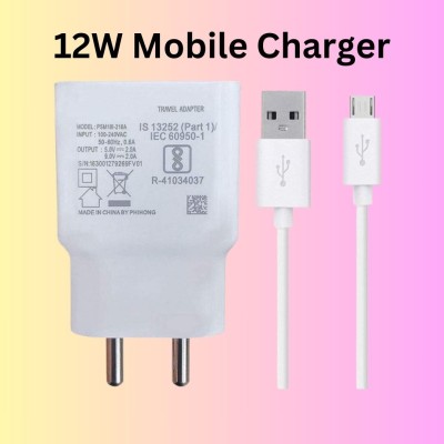 ZXN 12 W Adaptive Charging 2.4 A Mobile Charger(White)