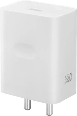 DVJ 45 W SuperVOOC Wall Charger for Mobile(White, 45W SUPER VOOC ADAPTER FOR REAL_ME 13 PRO 5G / 12 /12X / NARZO 70X / C63)