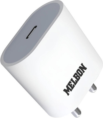 Melbon 20 W Quick Charge 3 A Wall Charger for Mobile with Detachable Cable(White)