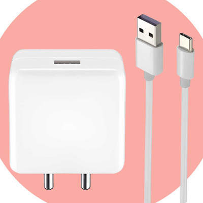 Kizzy 30 W SuperVOOC 4 A Wall Charger for Mobile with Detachable Cable(Super Fast Charging Compatible for REALME NARZO 30A/NARZO 20[20],White, Cable Included)
