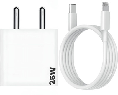 RoarX 25 W Supercharge 3 A Wall Charger for Mobile with Detachable Cable(White)