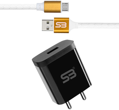 SB 12 W 3.4 A Wall Charger for Mobile with Detachable Cable(Black, Cable Included)