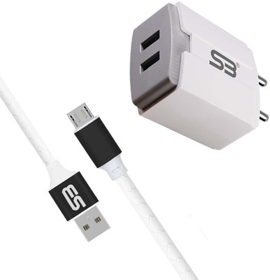 shopbucket 12 W 3.4 A Wall Charger for Mobile with Detachable Cable(White, Cable Included)
