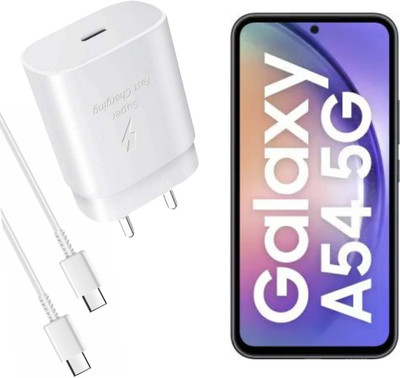 MAK 25 W Adaptive Charging 3.25 A Wall Charger for Mobile with Detachable Cable(Super Fast Charging Compatible for Galaxy A54 5G & Other Devices, White, Cable Included)
