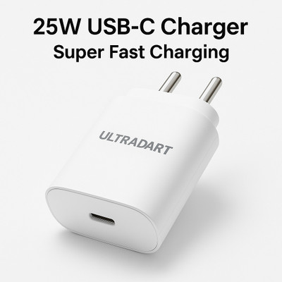 ULTRADART 25 W Quick Charge 3 A Wall Charger for Mobile(White)