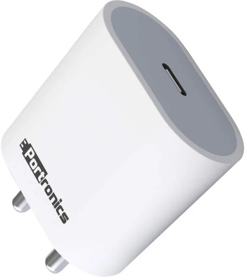 Portronics 3 A Wall Charger for Mobile(White)