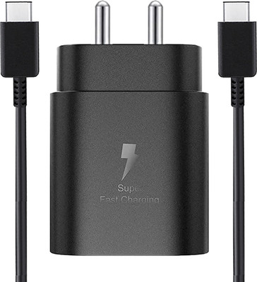Safa 25 W Qualcomm 3.0 3 A Wall Charger for Mobile with Detachable Cable(Black,Sams_ung Galaxy Z Series /F Series / S Series / A Series / M Series Models, Cable Included)