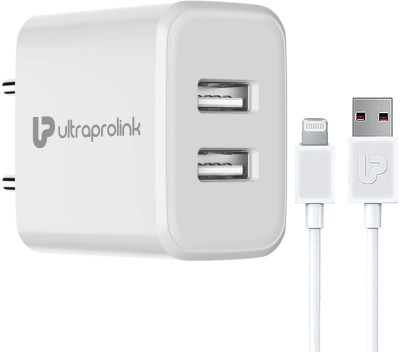 Ultraprolink 12 W 2.4 A Wall Charger for Mobile with Detachable Cable(White, Cable Included)