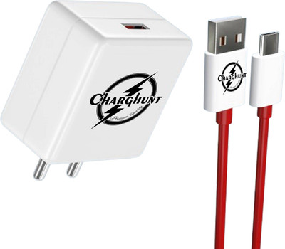 ChargHunt 85 W SuperVOOC 7 A Wall Charger for Mobile with Detachable Cable(White, Red, Cable Included)