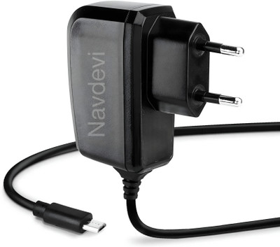 navdevi enterprise 4 W Quick Charge 1.5 A Wall Charger for Mobile with Detachable Cable(V8 Basic Phones Charger, Keypad Mobile Phones Micro Pin Charger, Black, Cable Included)