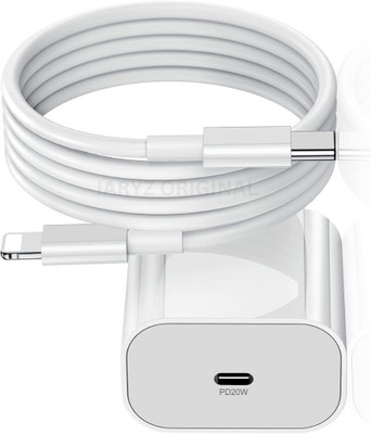 AVEVOUR ORIGINAL 20 W PD 4 A Wall Charger for Mobile with Detachable Cable(Compatible with lphone 11 Pro/11 Pro Max/12/12 Pro/12 Pro Max/13/13 Pro, White, Cable Included)