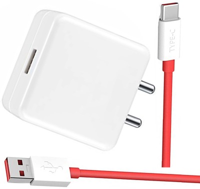 EliteGadgets 33 W SuperVOOC 4 A Mobile Charger with Detachable Cable(Fast Charger 33Watt [VOOC / DART / DASH Supported Charger] White Red, Cable Included)
