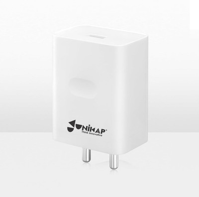 UNIKAP 80 W SuperVOOC 5.4 A Single Port Mobile Charger with Detachable Cable(White, Cable Included)