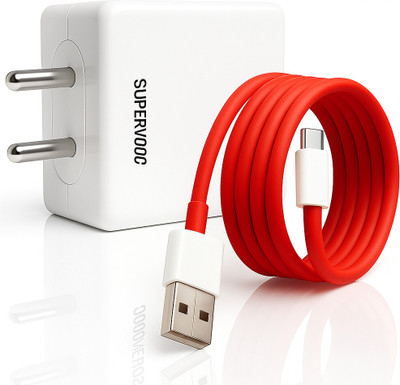 Iberls 65 W SuperVOOC 5 A Wall Charger for Mobile with Detachable Cable(Compatible with 12/12R, White, Cable Included)