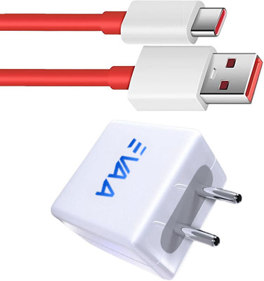EVAAENTERPRISES 80 W SuperVOOC 6 A Wall Charger for Mobile with Detachable Cable(White, Cable Included)