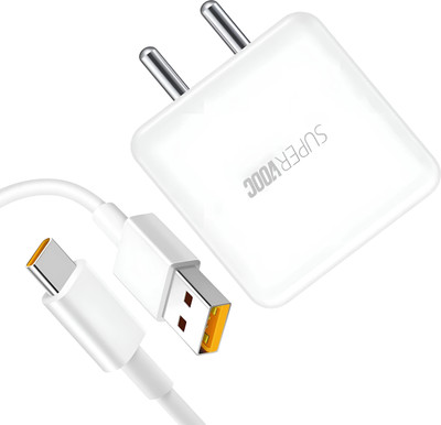 WEFIXALL 33 W SuperVOOC 5 A Wall Charger for Mobile with Detachable Cable(White, Cable Included)