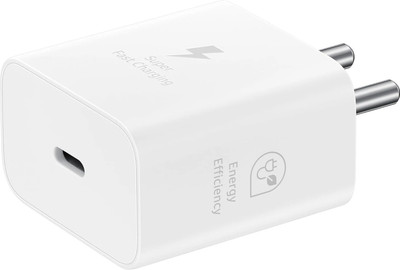 Tech4GSM 25 W Quick Charge 3 A Wall Charger for Mobile with Detachable Cable(White, Cable Included)