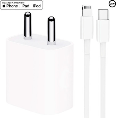 RoarX 25 W Quick Charge 3.1 A Wall Charger for Mobile with Detachable Cable(White)
