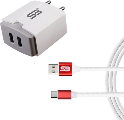 SB 12 W 3.4 A Wall Charger for Mobile with Detachable Cable(White, Cable Included)